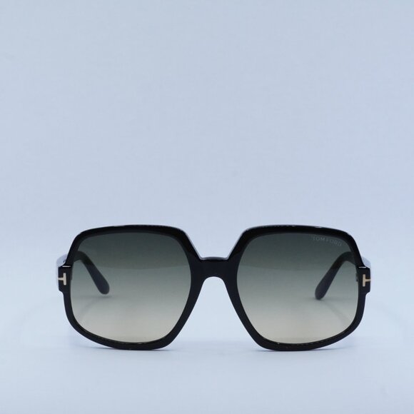 Tom Ford Delphine-02 FT0992 01B Sunglasses Black Square Frame, Smoke Lenses main image 9